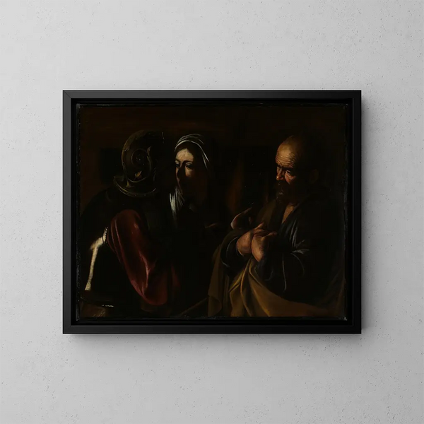 Odrzucenie św. Piotra - Caravaggio — oprawiony obraz na ścianie