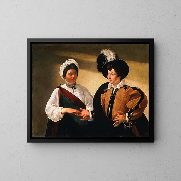 Le devin - Le Caravage — oprawiony obraz na ścianie
