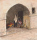 Scena uliczna z kobietami ubranými w stylu orientalnym w Chioggia - Carel Nicolaas Storm van sGravesande — widok dzieła