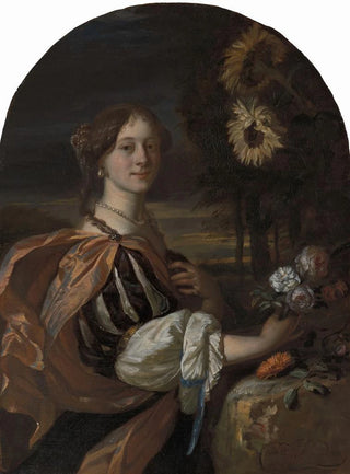 Carel de Moor II - Woman with Sunflowers.webp