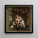 Caritas Joanna de Geer 1629-1691 z jej dziećmi Cécilią Trip 1660-1728 i Laurensem Trip urodzonym w 1662 roku - Ferdinand Bol — oprawiony obraz na ścianie