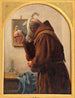 Mnich patrzy na siebie w lustrze - Carl Bloch — widok dzieła