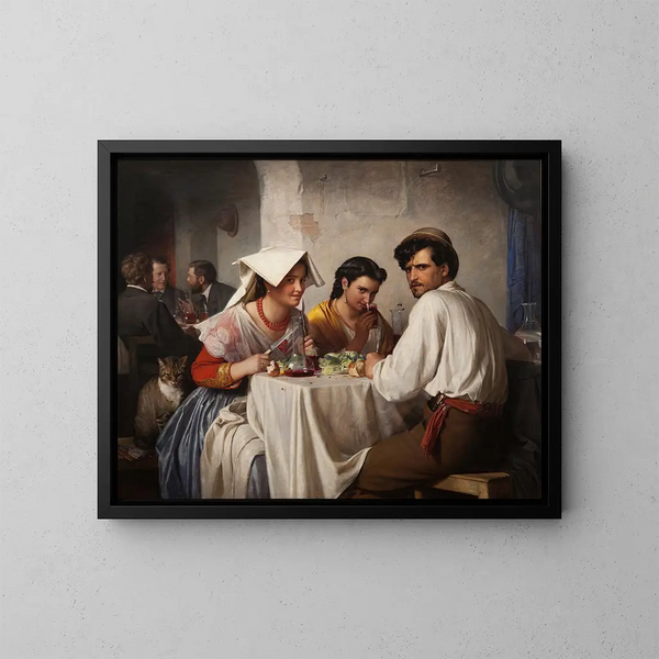 W rzymskiej Osterii - Carl Bloch — oprawiony obraz na ścianie