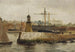 Port w Malmö w pochmurną pogodę - Carl Frederik Sørensen — widok dzieła