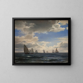 Carl Frederik Srensen - Sailing Ships in the Sound south of Kronborg.webp