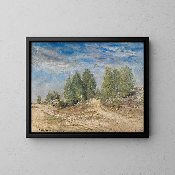 Pęknięcia żwiru - Carl Fredrik Hill — oprawiony obraz na ścianie