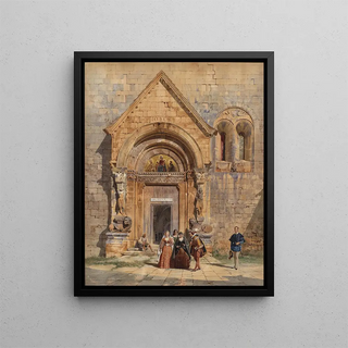 Carl Friedrich Heinrich Werner - Kirchenportal und Personengruppe.webp
