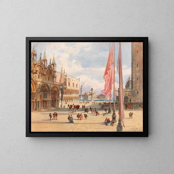 Place Saint-Marc w Wenecji - Carl Friedrich Heinrich Werner — oprawiony obraz na ścianie
