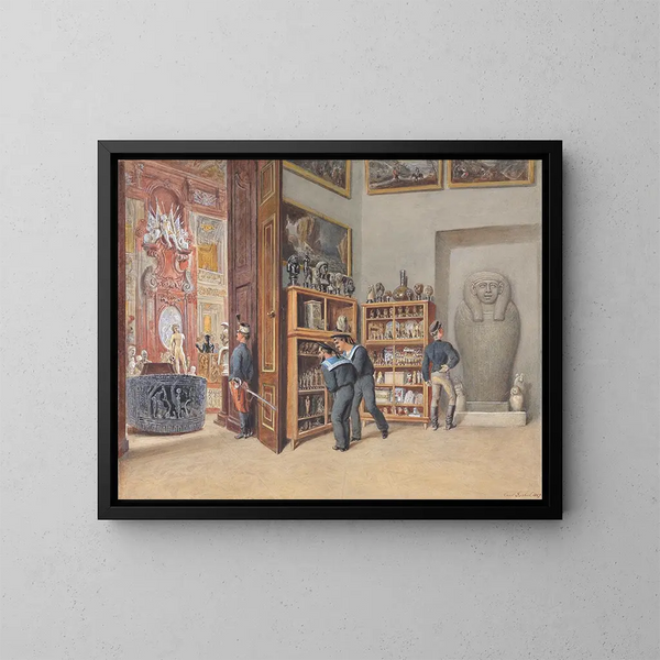 Le cabinet d'entrée de la collection égyptienne - Carl Goebel le Jeune — oprawiony obraz na ścianie
