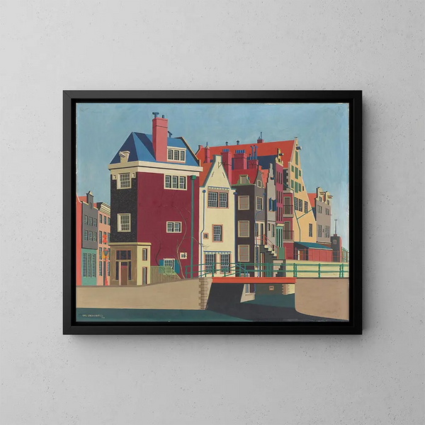 Rokin w Amsterdamie - Carl Grossberg — oprawiony obraz na ścianie