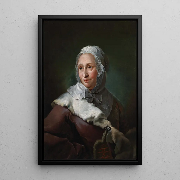 Portret Elisabeth Marie Fabritius z domu d'Abbeste - Carl Gustaf Pilo — oprawiony obraz na ścianie
