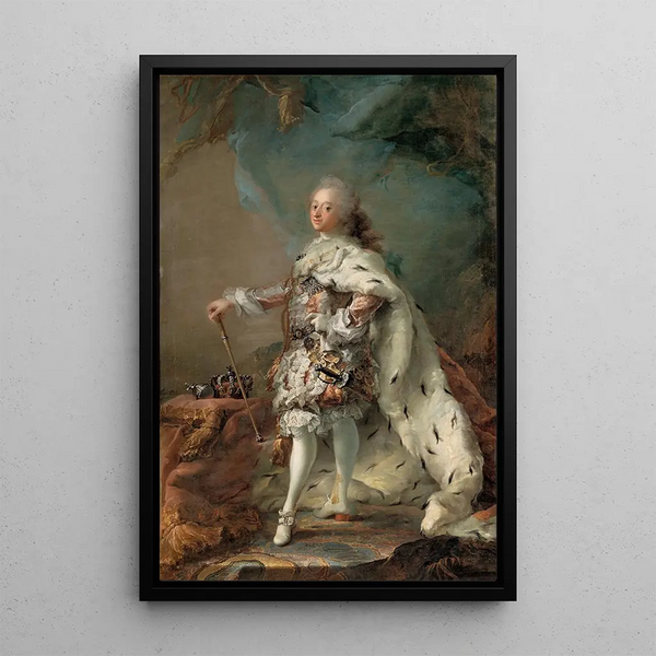 Portret Frédéric V w szatach liturgicznych - Carl Gustaf Pilo — oprawiony obraz na ścianie