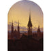 Poranek dzwonów, stary niemiecki miasto w porannym świetle - Carl Gustav Carus — widok dzieła