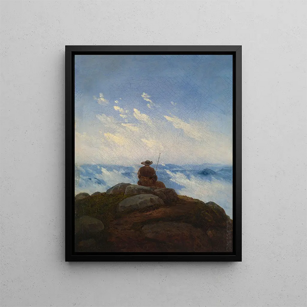 Le vagabond au sommet de la montagne - Carl Gustav Carus — oprawiony obraz na ścianie