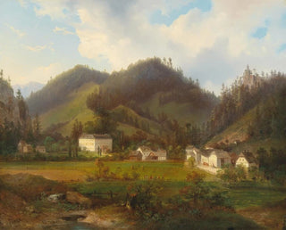 Widok zamku Gutenstein - Carl Hasch — widok dzieła