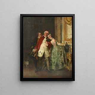 La demande - Carl Heinrich Hoff starszy — oprawiony obraz na ścianie