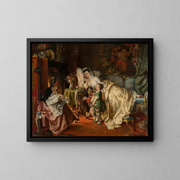 La nouvelle mère - Carl Herpfer — oprawiony obraz na ścianie