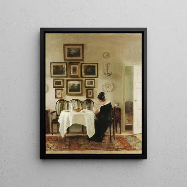 Carl Holse - Mother And Child In A Dining Room Interior.webp