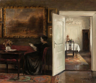 Czytanie w spokojne popołudnie - Carl Holse — widok dzieła