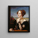 Wilhelmine Begas, żona artysty - Carl Joseph Begas — oprawiony obraz na ścianie