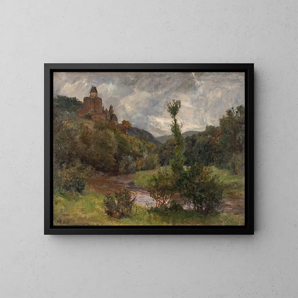 Château de Brresheim dans l'Eifel - Carl Jutz le Jeune — oprawiony obraz na ścianie