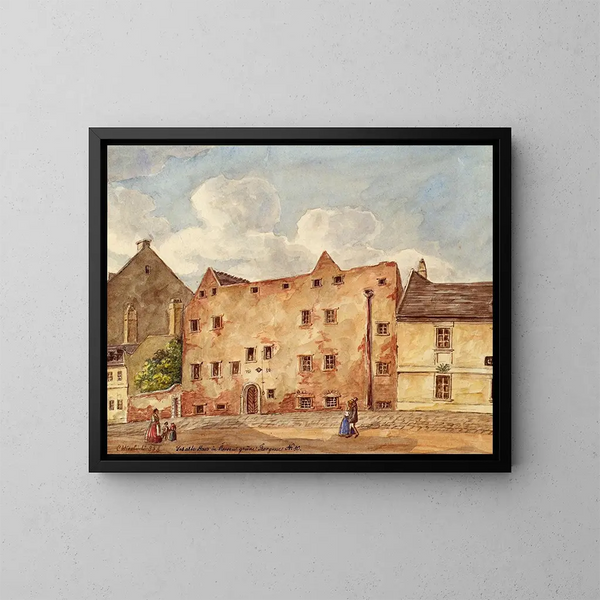 La vieille maison dans la rue verte Thorgasse n° 80 à Vienne-Rossau - Carl L. Wiesbeck — oprawiony obraz na ścianie