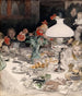 Autour de la lampe du soir - Carl Larsson — widok dzieła