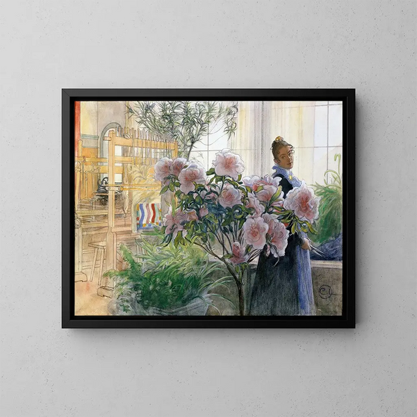 Azalia - Carl Larsson — oprawiony obraz na ścianie