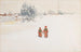 w śniegu - Carl Larsson — widok dzieła