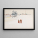 w śniegu - Carl Larsson — oprawiony obraz na ścianie