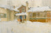Mon cottage de campagne en hiver Sundborn - Carl Larsson — widok dzieła