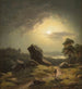 pejzaż w świetle księżyca - Carl Ludwig Scheins — widok dzieła