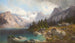 Widok na górę Zugspitze i jezioro Eibsee - Carl Millner — widok dzieła