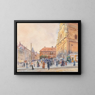 Kościoła karmelitów w Leopoldstadt - Carl Müller — oprawiony obraz na ścianie
