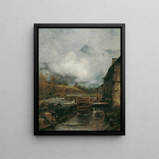 Carl Moll - Wassermhle in Goisern nach Emil Jakob Schindler.webp