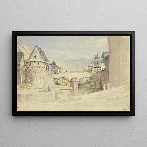 Carl Morgenstern - Die abgegangene Steinerne Brcke von 1556 ber die Wisper in Lorch im Rheingau.webp