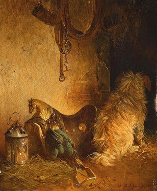 Carl Pischinger - A loyal friend in the horse stable.webp