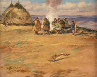 Po polowaniu na królika - Carl Plückebaum — widok dzieła