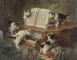 Le récital des chatons - Carl Reichert — widok dzieła