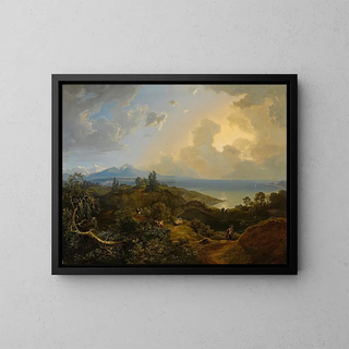 Carl Rottmann - An extensive landscape in Bavaria or the Salzkammergut.webp