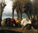 Bétail sous des saules pleureurs - Carl Rudolf Huber — widok dzieła