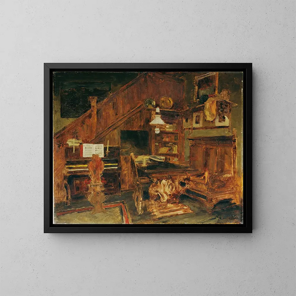Atelier des artistes à Venise - Carl Schuch — oprawiony obraz na ścianie