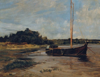 Statki na Havel - Carl Schuch — widok dzieła