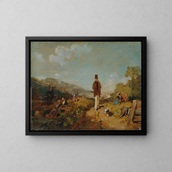 Le Vieil Homme et le Jeune Fille - Carl Spitzweg — oprawiony obraz na ścianie