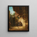 Czekając na gazetę - Carl Spitzweg — oprawiony obraz na ścianie