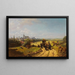 Promenada przy instytucie - Carl Spitzweg — oprawiony obraz na ścianie