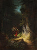 Myśliwy z dziewczyną Miłość myśliwego - Carl Spitzweg — widok dzieła