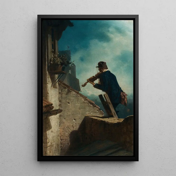 La Sérénade - Carl Spitzweg — oprawiony obraz na ścianie