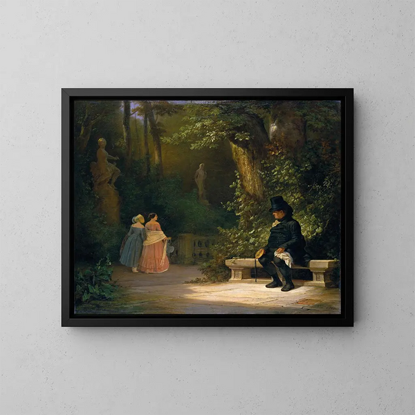 Le Veuf - Carl Spitzweg — oprawiony obraz na ścianie