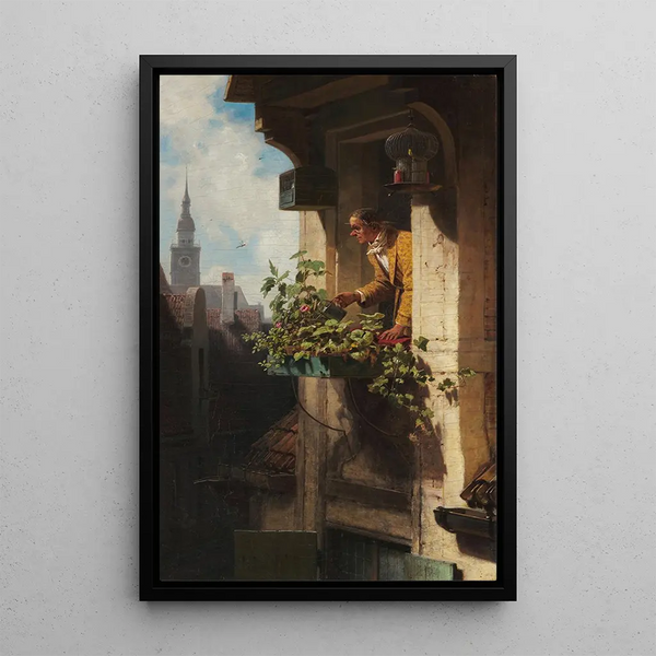 La mansarde I - Carl Spitzweg — oprawiony obraz na ścianie